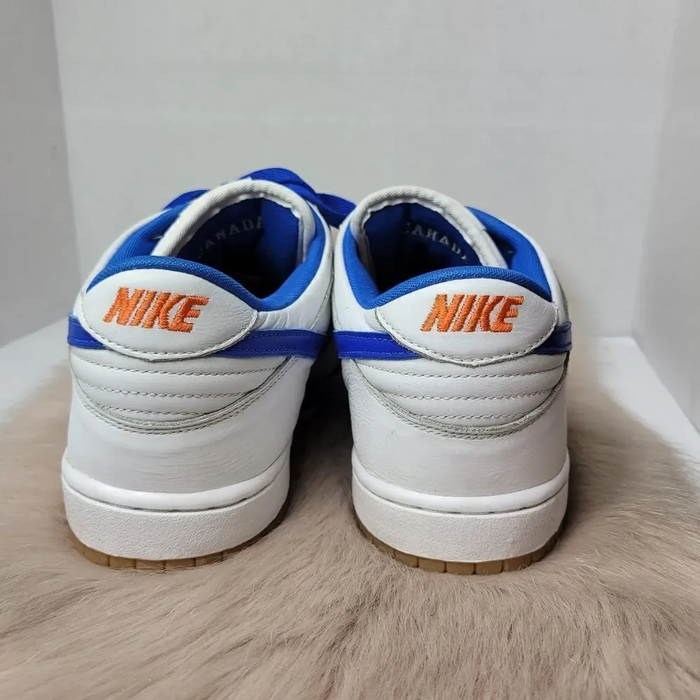 Nike Air Force 1 Dunk Low Leather Blue And White Sneaker Shoes Size 12